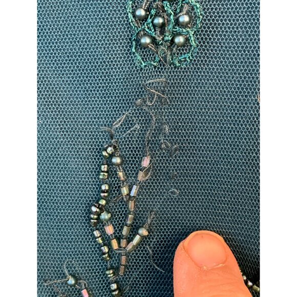 VTG Scala Bead Evening Gown Size 12 Green Mother Bride Formal Dress 9048 - Picture 11 of 13